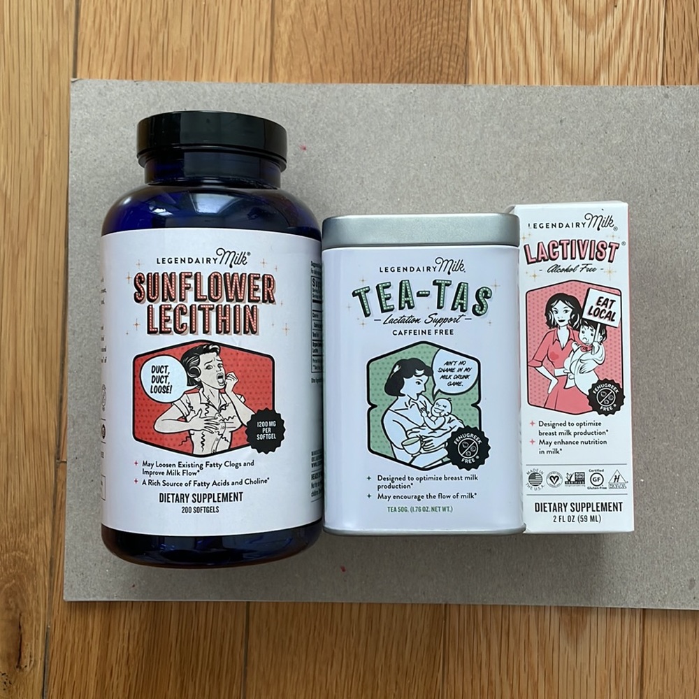 Legendairy milk set of 3 - TEA-TAS and LACTIVIST AND SUNFLOWER LECITHIN